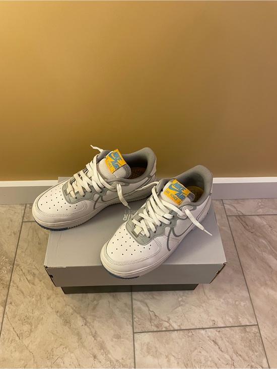 Nike Other - Nike Air Force 1 Low White,Yellow,Gray (6 Youth. Fits approximately Woman 7.5)